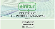 El-Retur Certifikat for producentansvar