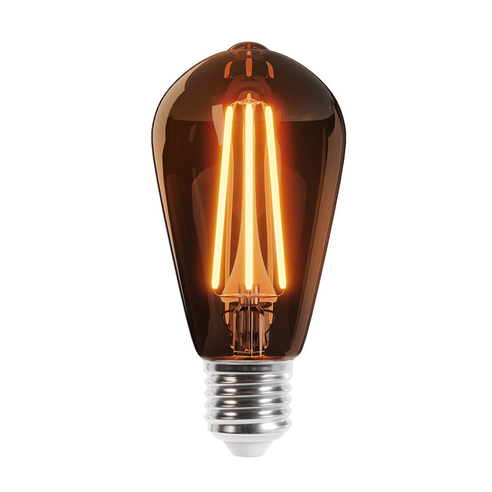Forever Light LED-Pære Filament E27 ST64 8W 230V 2700K 840lm COG - Guld