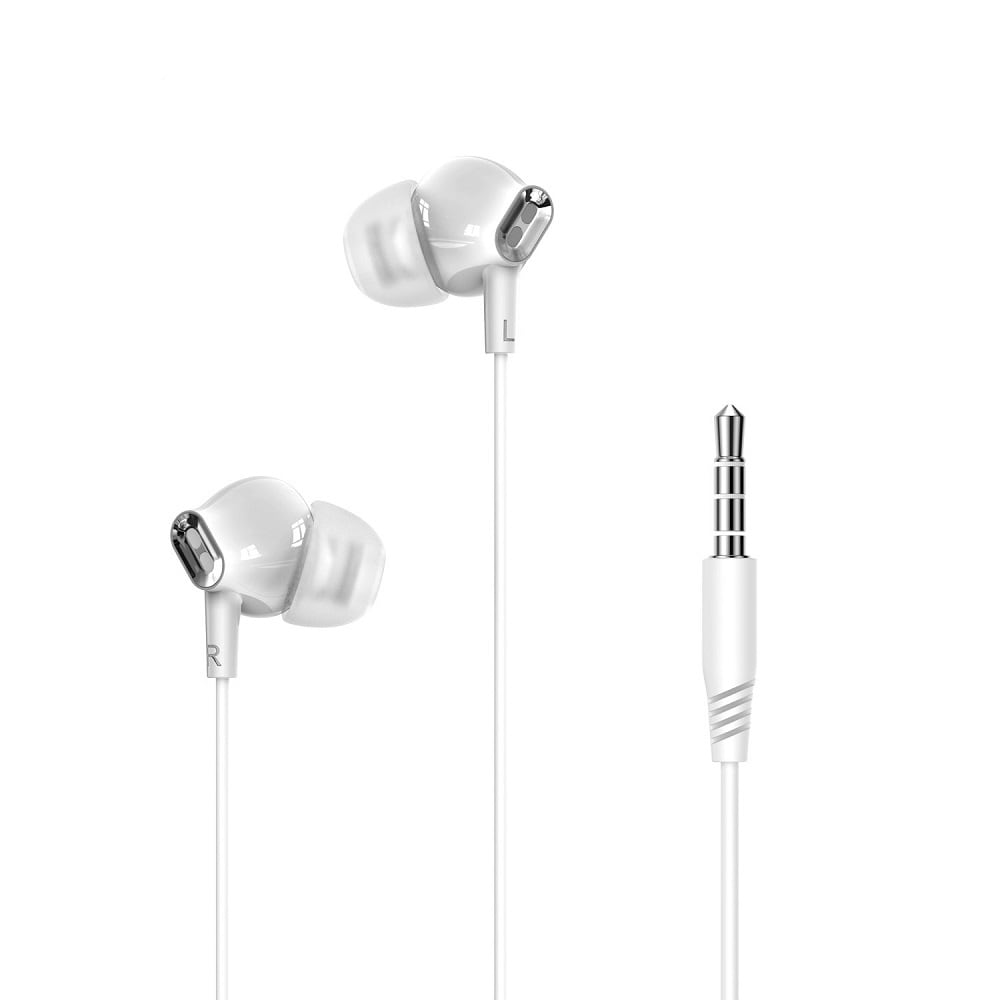 XO In-Ear Hörlurar EP58 med 3,5mm - Hvid