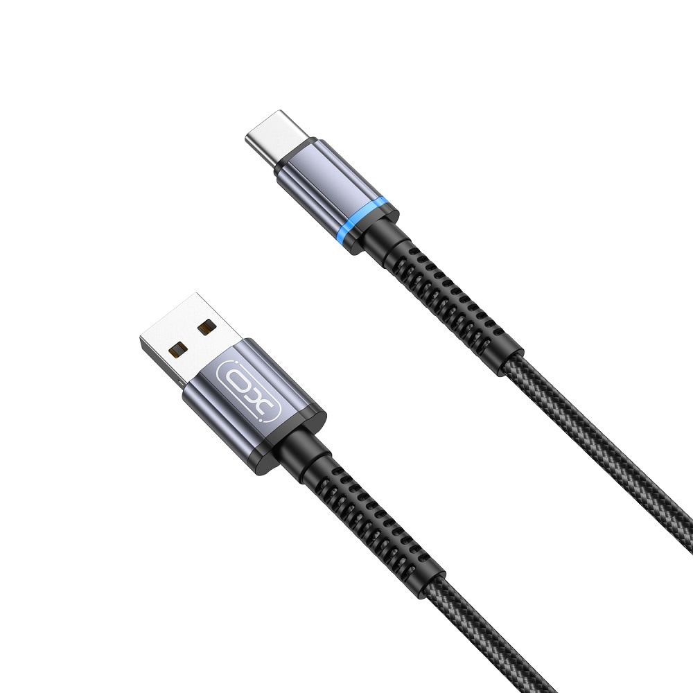 XO USB-Kabel - USB-C 1m 2,4A - Sort, 1m