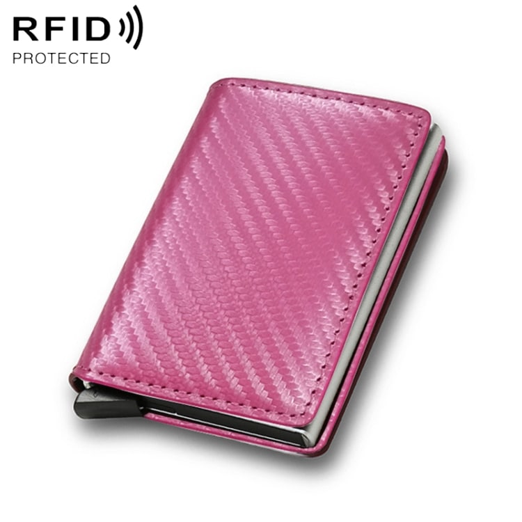 PopUp-pung med RFID-beskyttelse Pink Carbon Fiber