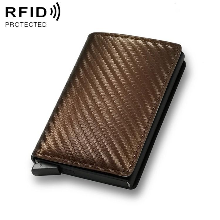 PopUp PopUp-pung med RFID beskyttelse Bronze Carbon fiber