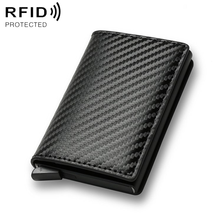 PopUp-pung med RFID-beskyttelse Black Carbon Fiber