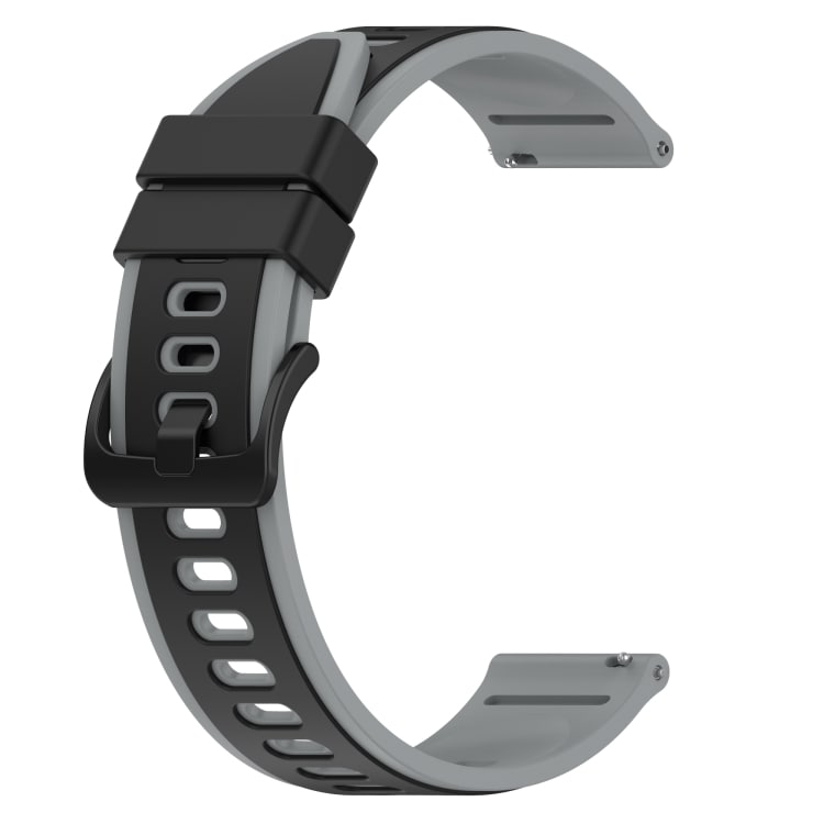 Silicone armbånd til Huawei Watch 2 - Sort/Grå