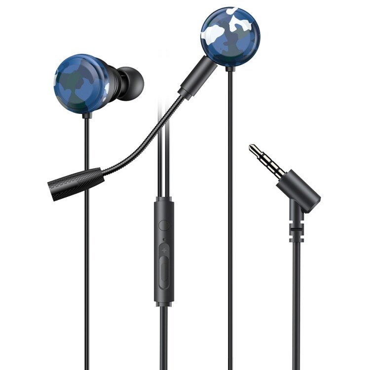 Awei L6 In-Ear Headset med mikrofon - 3,5 mm stik, Blå