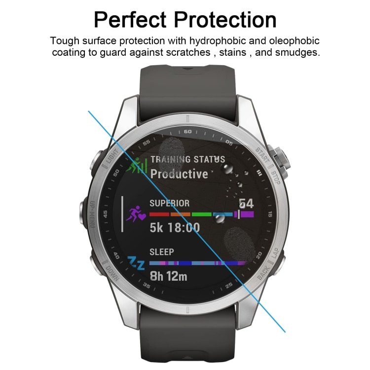 Skærmbeskytter i hærdet glas til Garmin Fenix 7S