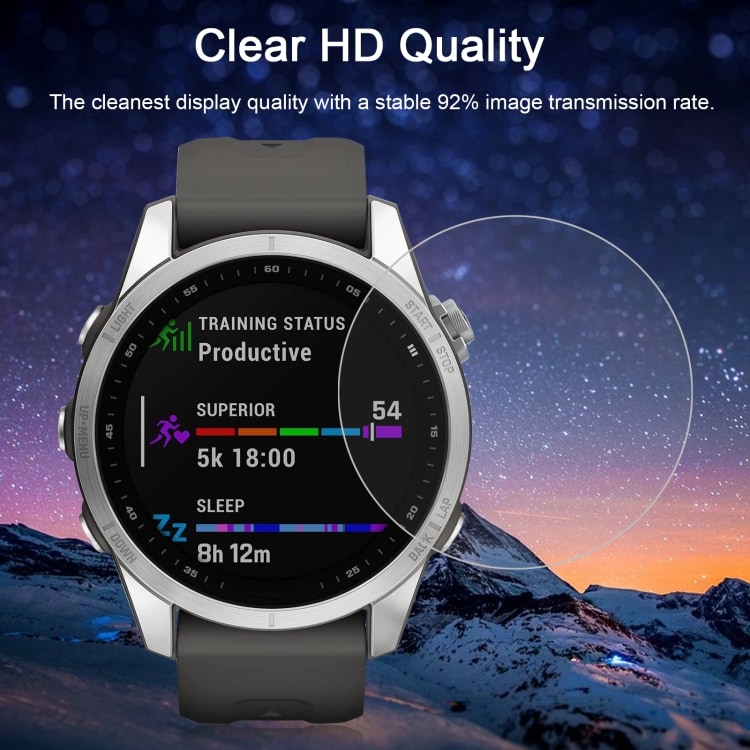 Skærmbeskytter i hærdet glas til Garmin Fenix 7S