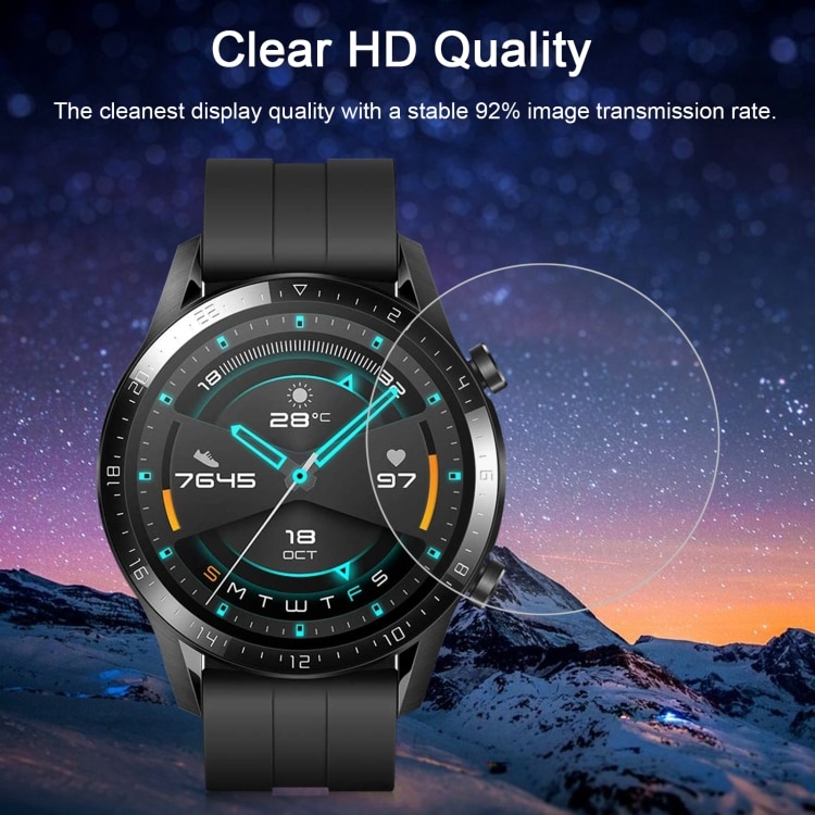 Skærmbeskytter i hærdet glas til Huawei Watch GT 2