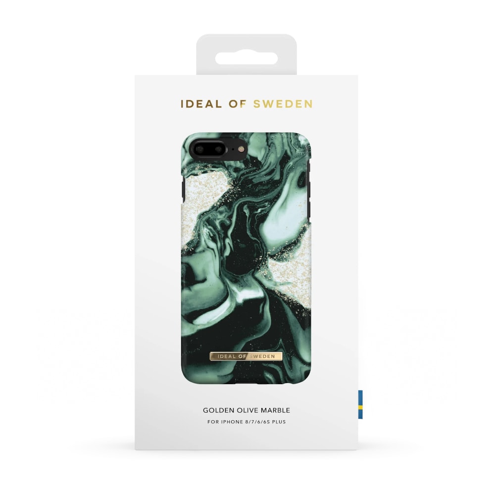 IDEAL OF SWEDEN Mobilcover Golden Olive Marble til iPhone 8/7/6/6s Plus