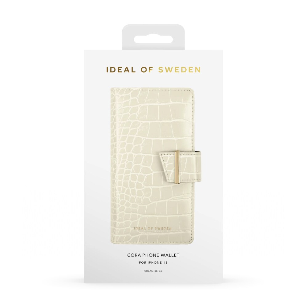 IDEAL OF SWEDEN Cora Wallet cover Beige Croco til iPhone 13