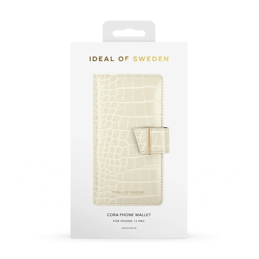 IDEAL OF SWEDEN Cora Wallet cover Beige Croco til iPhone 13 Pro