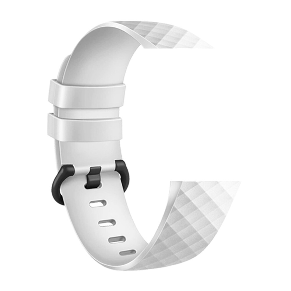 Devia silikonarmband till Fitbit Charge 3 / Charge 4 - Vit mesh small