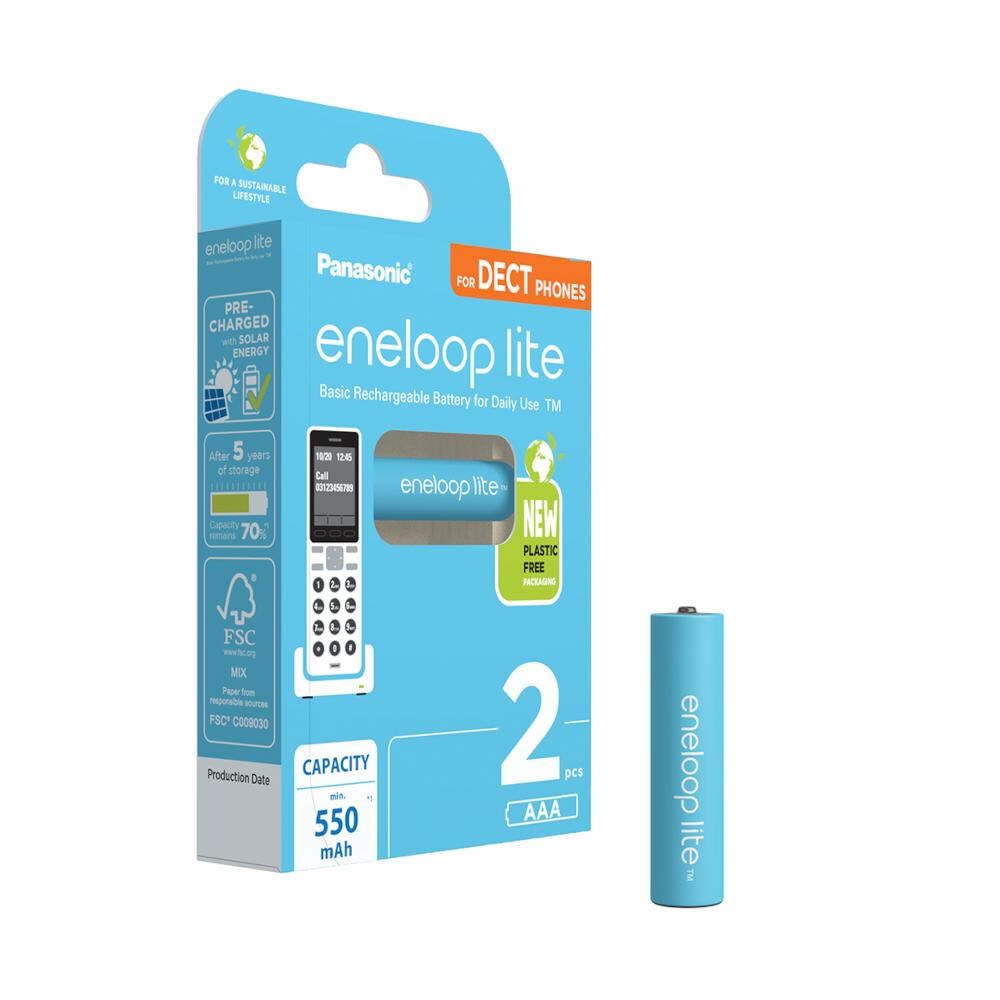 Panasonic Eneloop Lite genopladelig AAA 550mAh - 2 stk