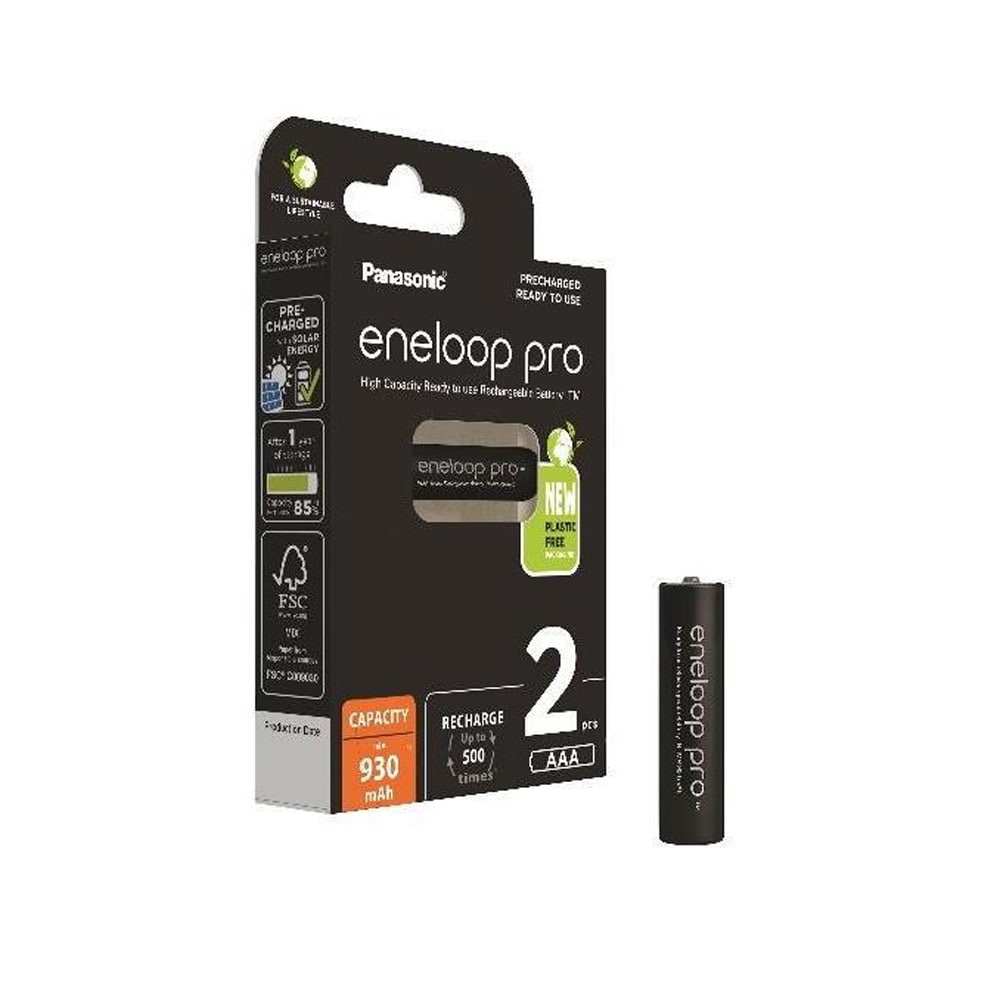 Panasonic Eneloop Pro AAA batterier 930mAh - 2 stk
