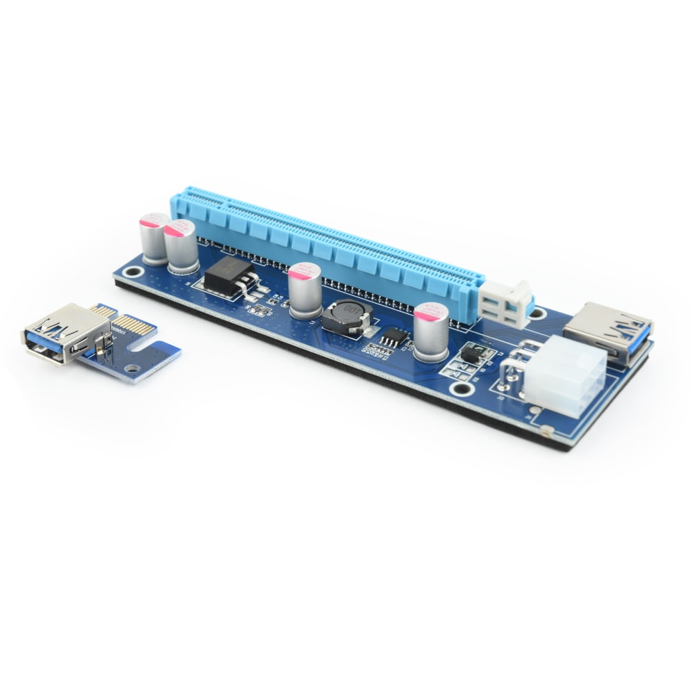 Gembird PCI-Express Riser-kort med 6-bens strømkabel