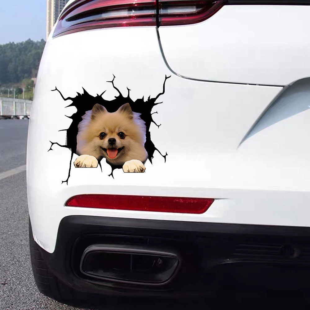 Klistermærke til bil - Hund med tungen ude