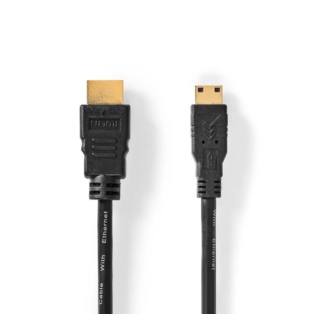 HDMI til Mini HDMI med ethernet - 2 m, nikkelbelagt