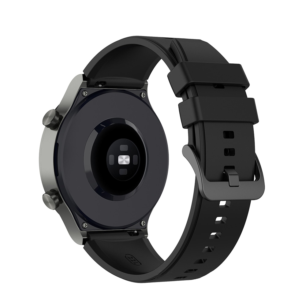 Silikonerem 22 mm til Huawei Watch GT3 Pro 46 mm - Sort