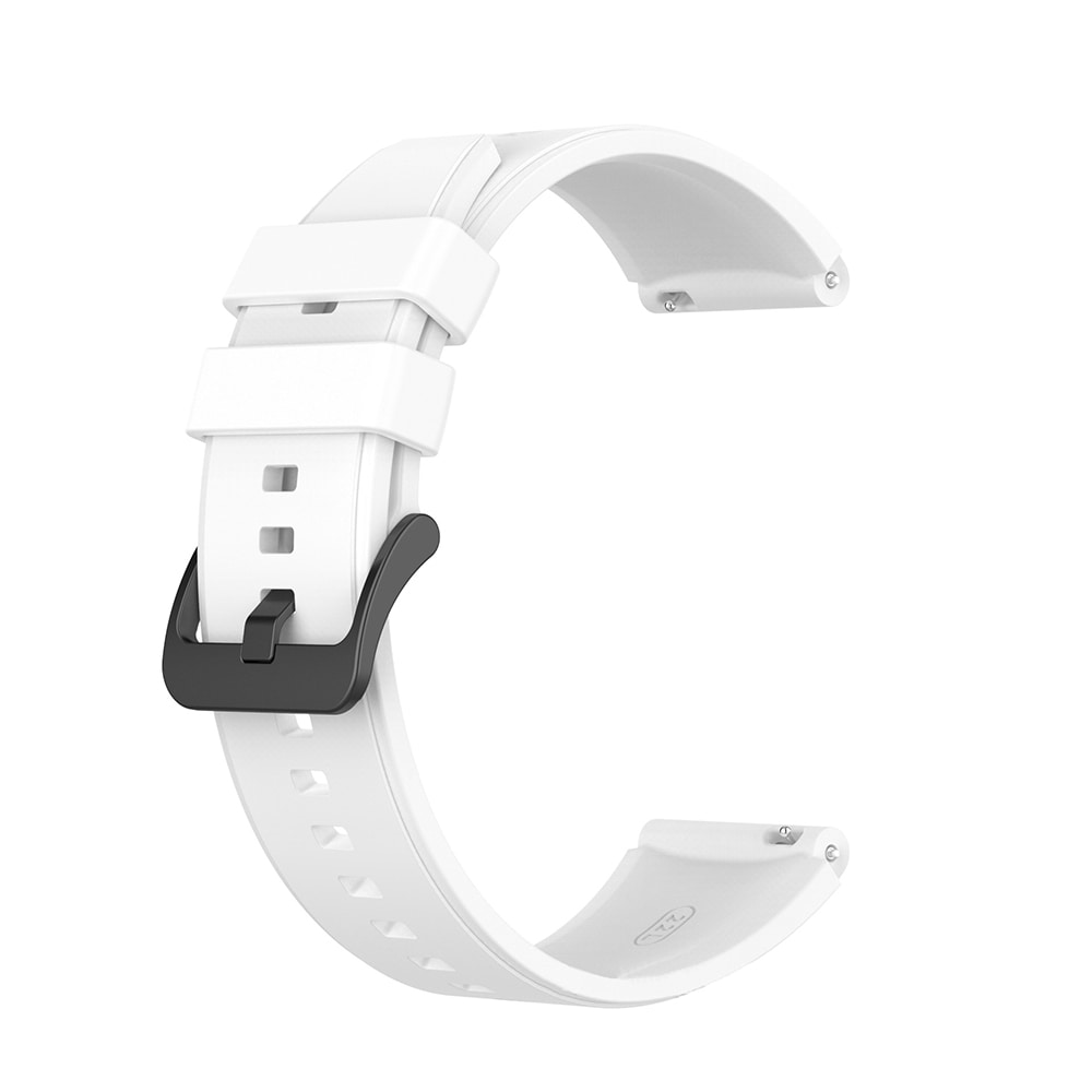 Silikonerem 22 mm til Huawei Watch GT3 Pro 46 mm - Hvid/Sort