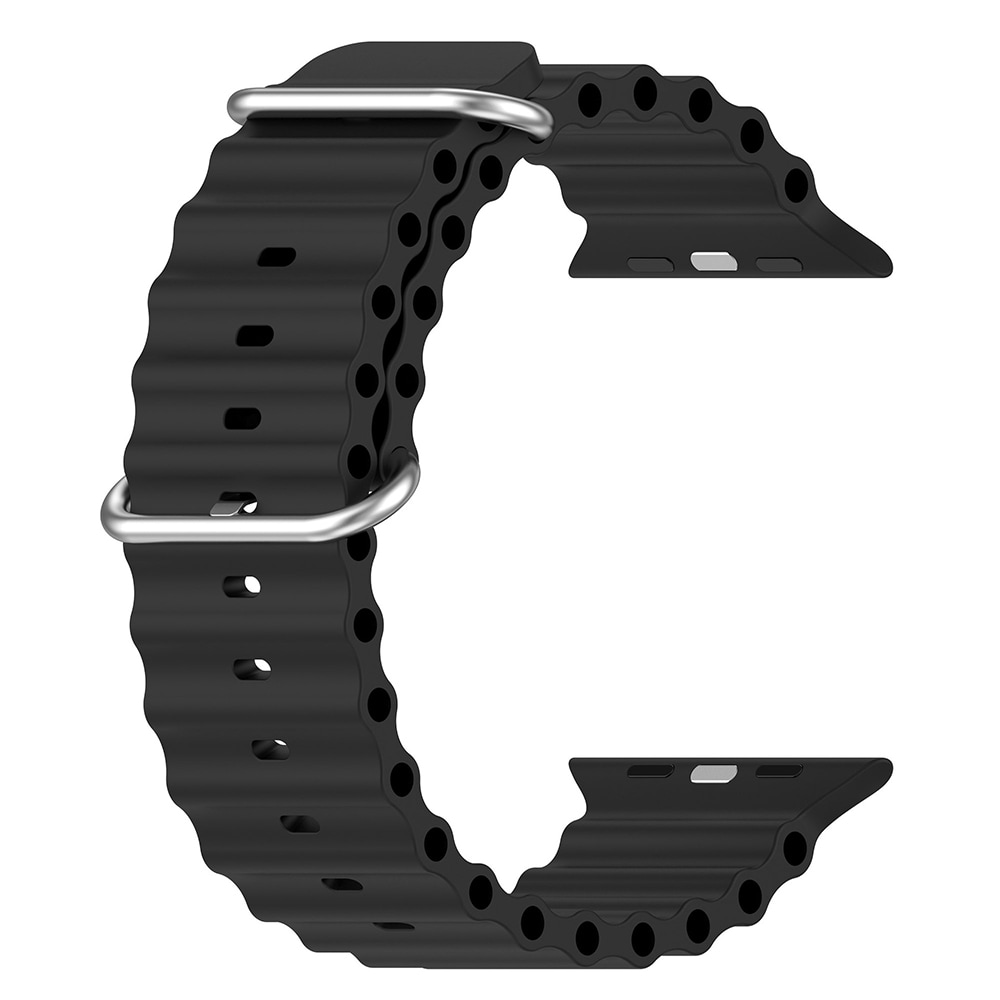 Silikonerem Hav-rem til Apple Watch Ultra - 42/44/45/49 mm, Sort
