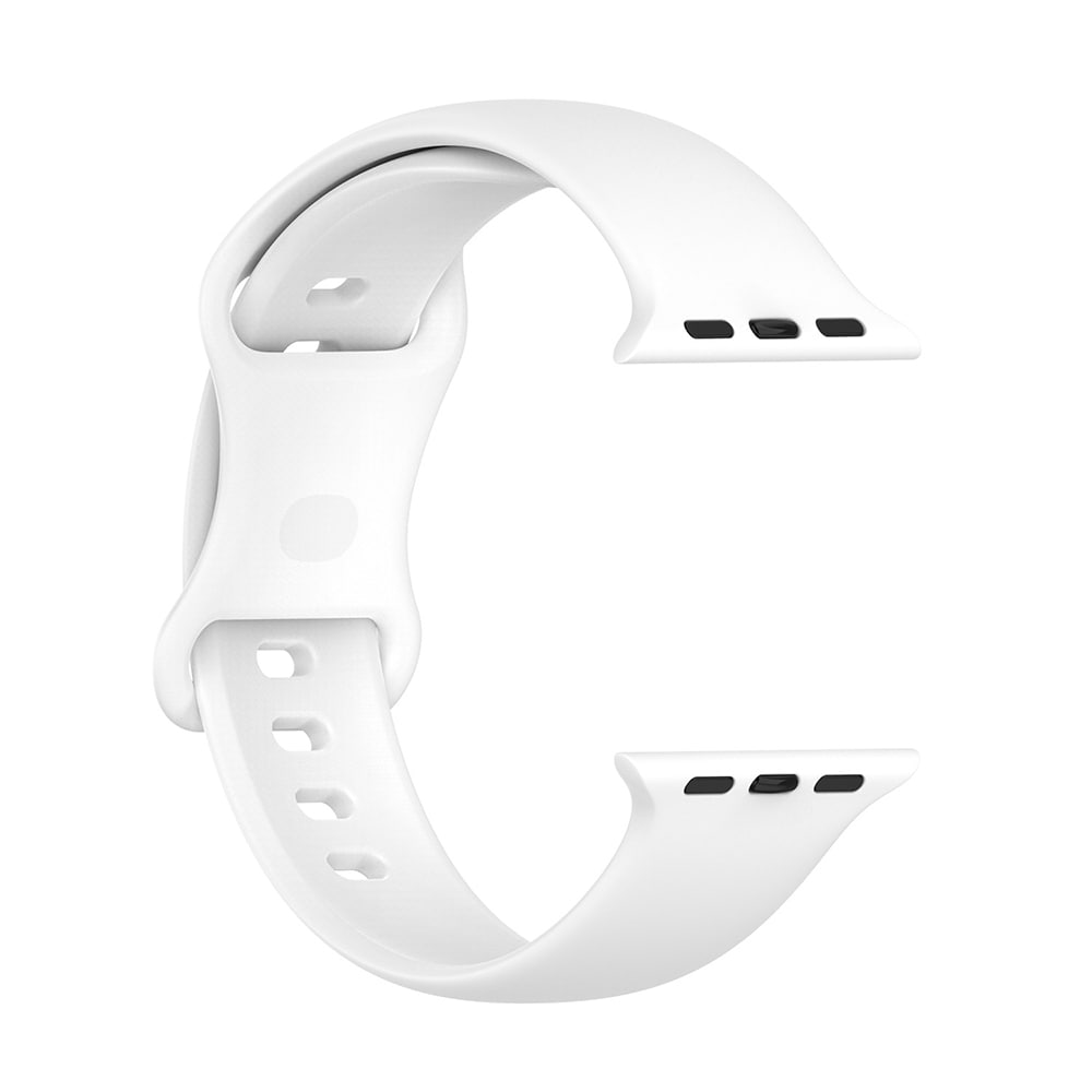 Silikonerem til Apple Watch 42/44/45 mm - Hvid, str. S