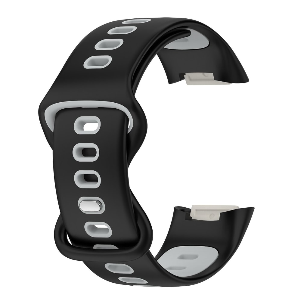 Silikonerem til Fitbit Charge 5 - Sort/Grå