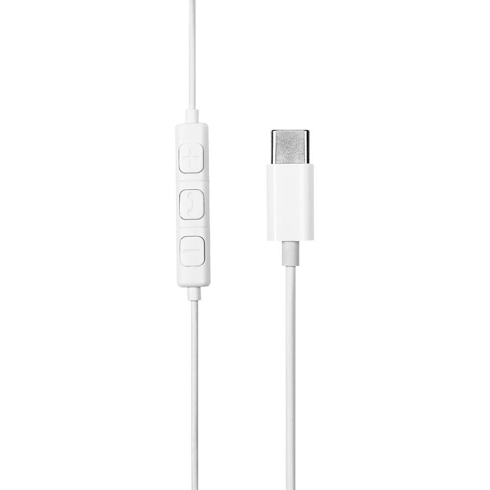 Streetz Semi-In-Ear Høretelefoner med USB-C - Hvid