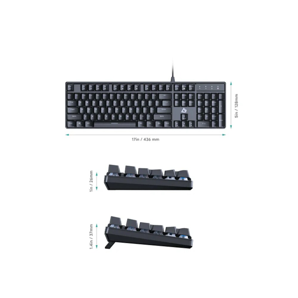 Aukey Mechanical Gaming Keyboard KM-G16 (one) - Sort