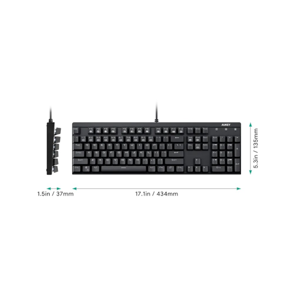 Aukey Mechanical Keyboard KM-G6 (EN) - Sort