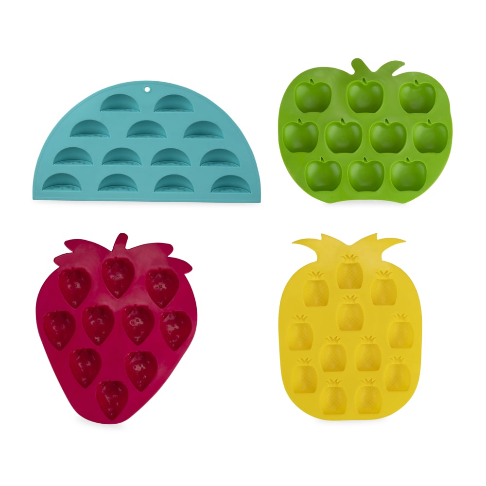 Isform med frugtmotiver - æble, vandmelon, jordbær, ananas