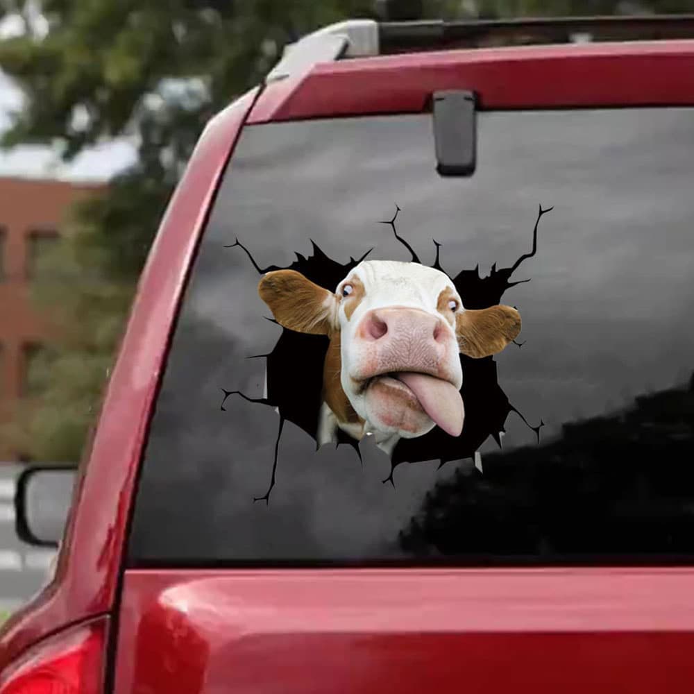 Klistermærke til bil - Cow Tongue