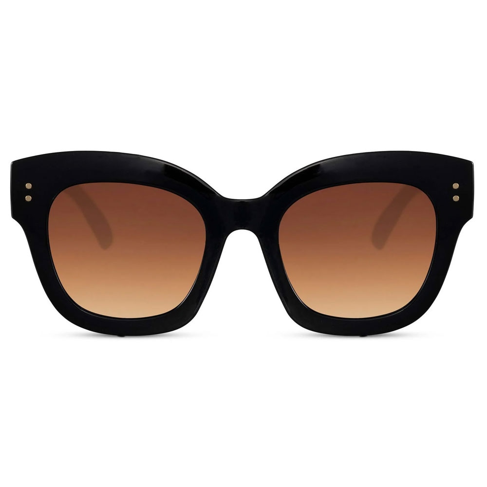 Solglasögon - Sorte med brune glas