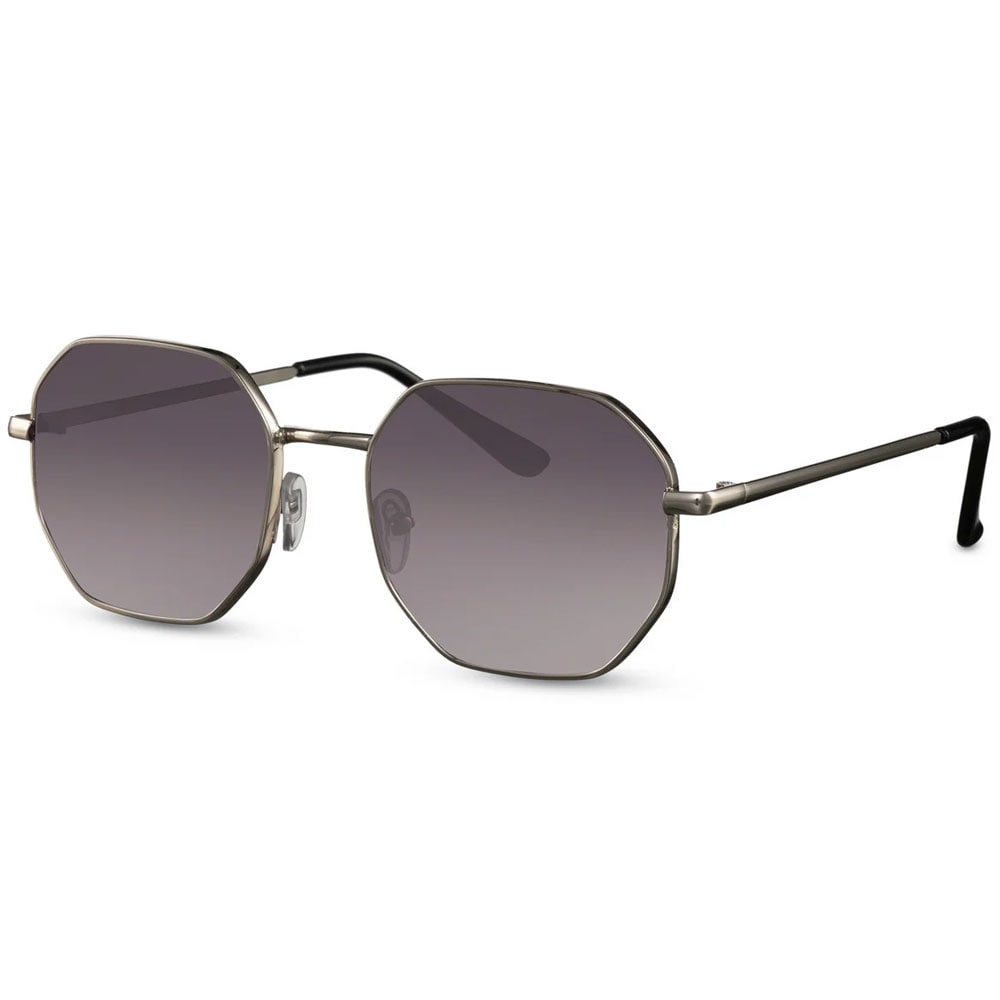 Solbriller - Sølvfarvede med sorte glas