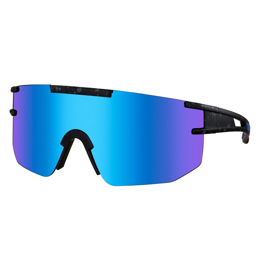 Sportssolbriller med spejlglas- Sort/Blå