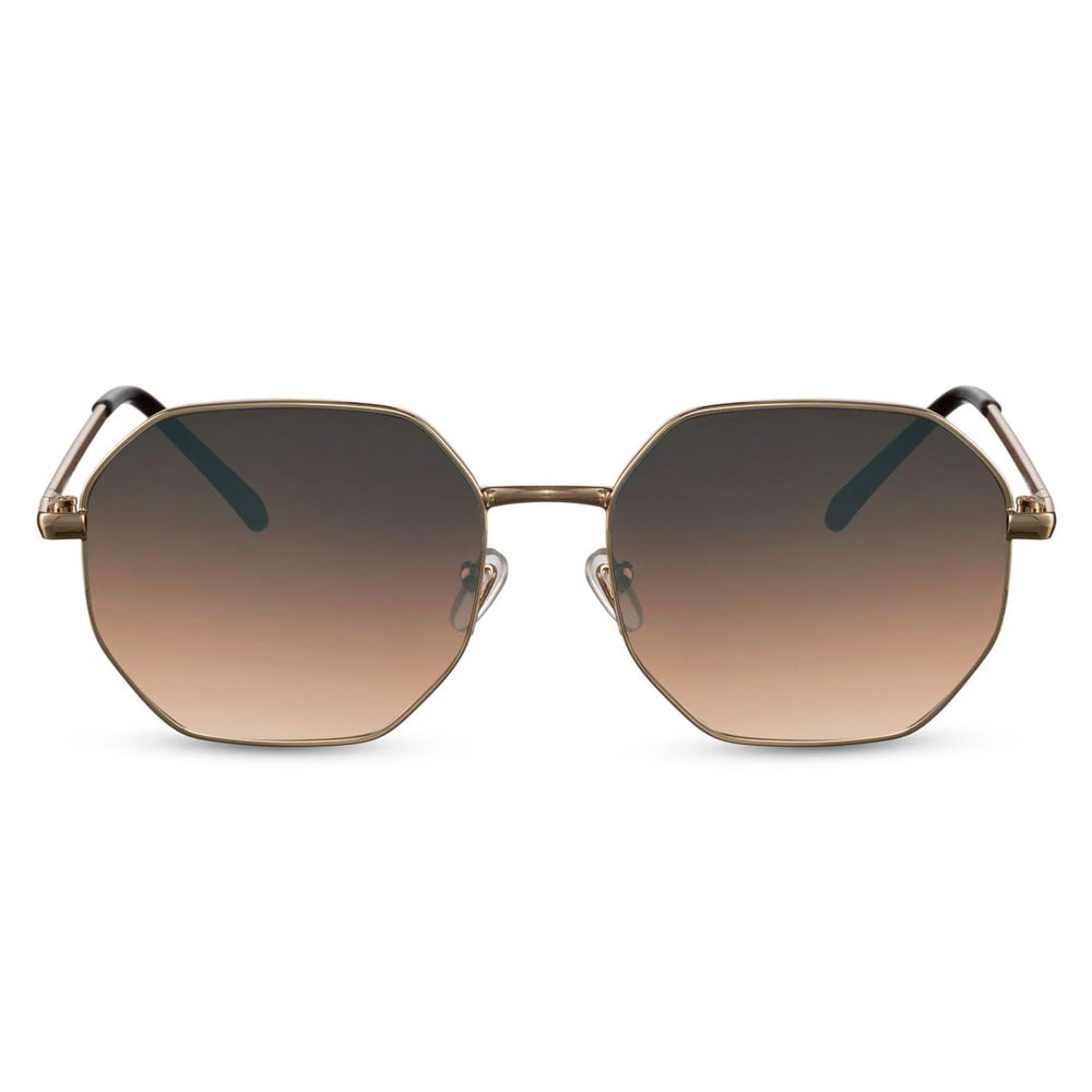 Eco Solbriller - Guldfarvede med brune glas