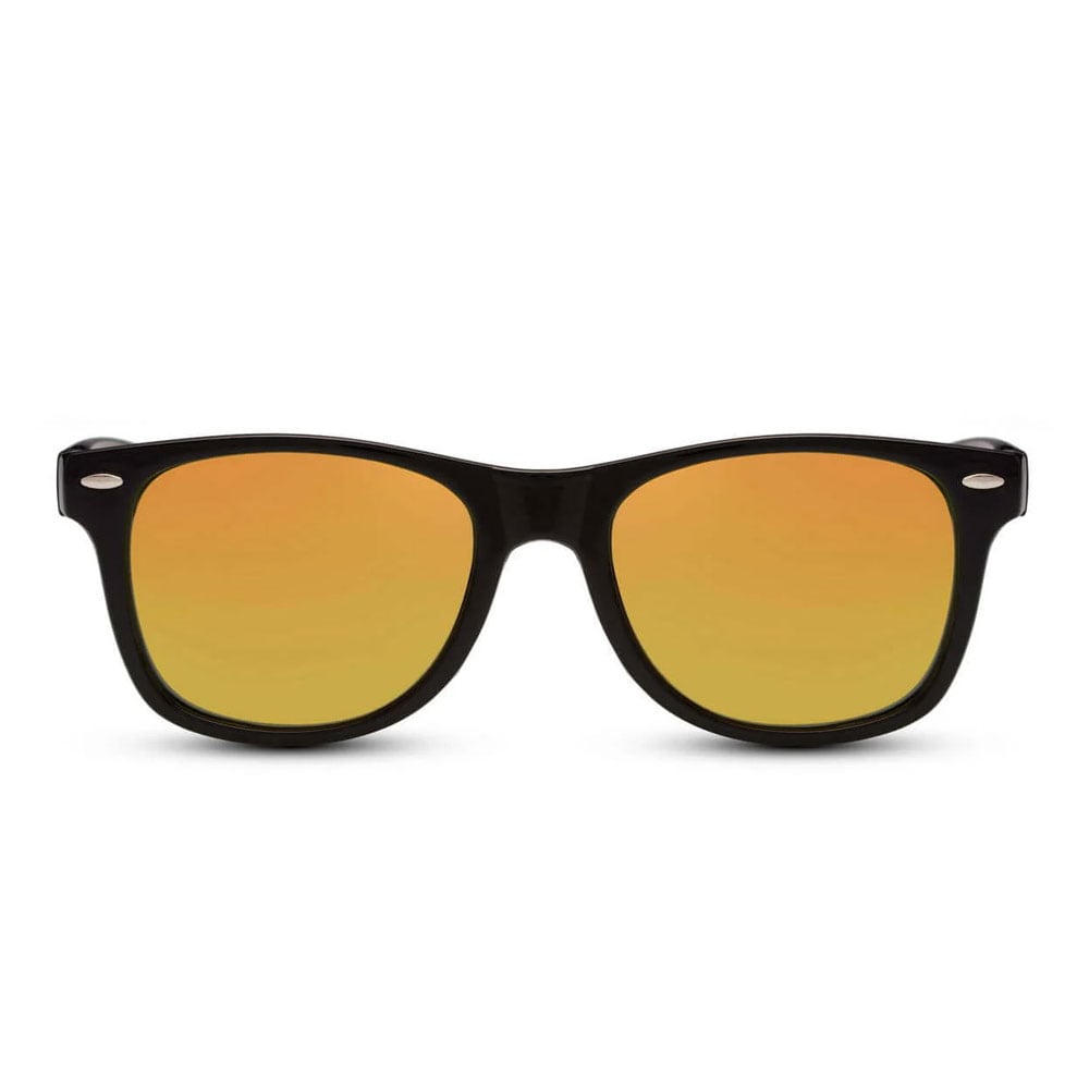 Solbriller - Sorte med orange glas
