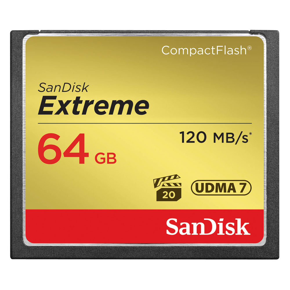 SanDisk Mindeskort CF Extreme 64GB 120MB/s UDMA7