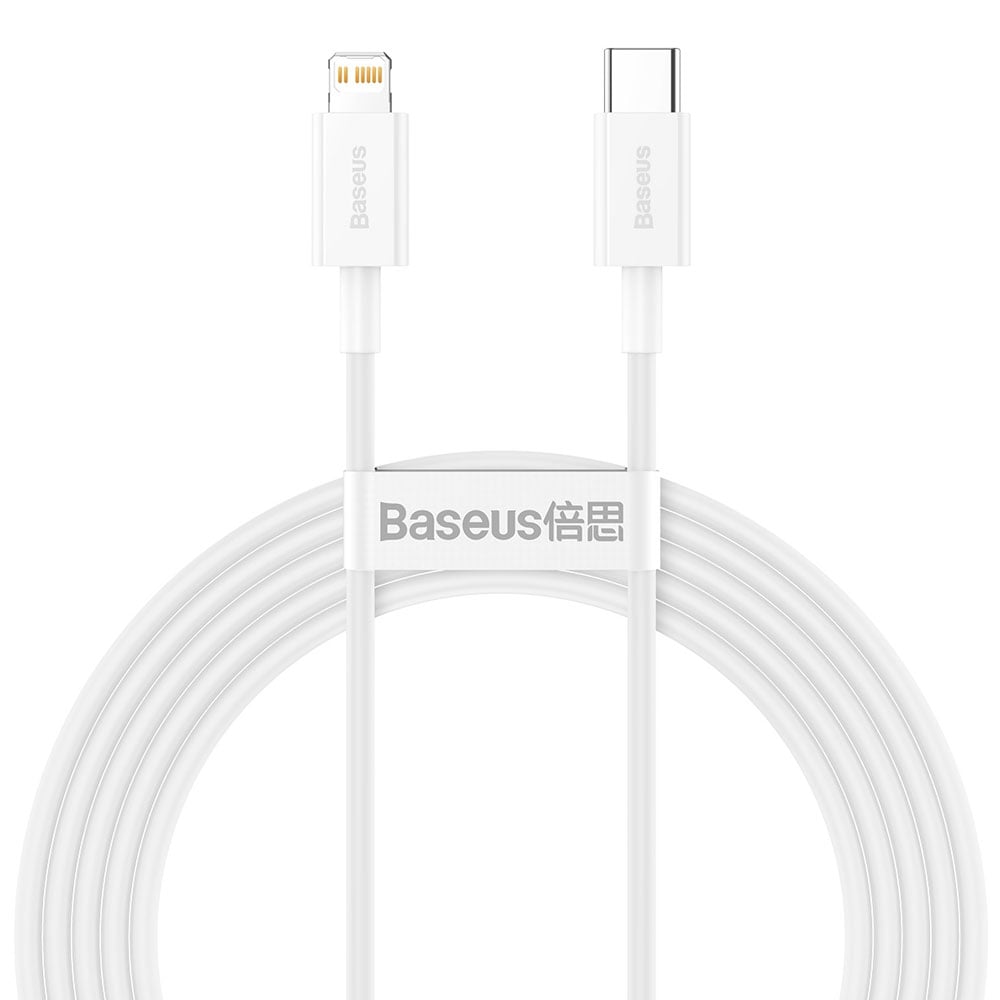 Baseus ladekabel USB-C - Lightning 2,0m 20W - vit