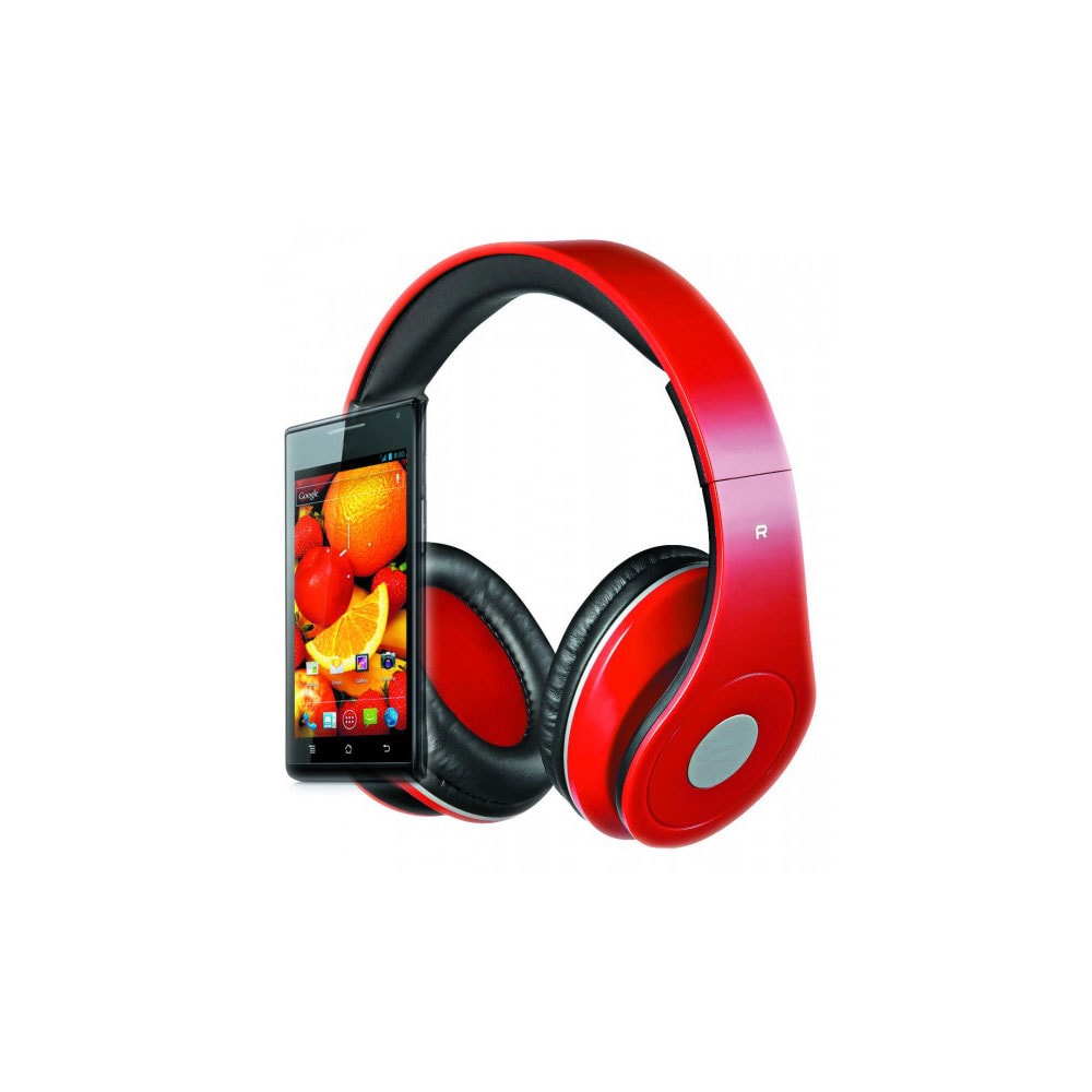 Rebeltec over-ear hovedtelefoner med AUX - rød