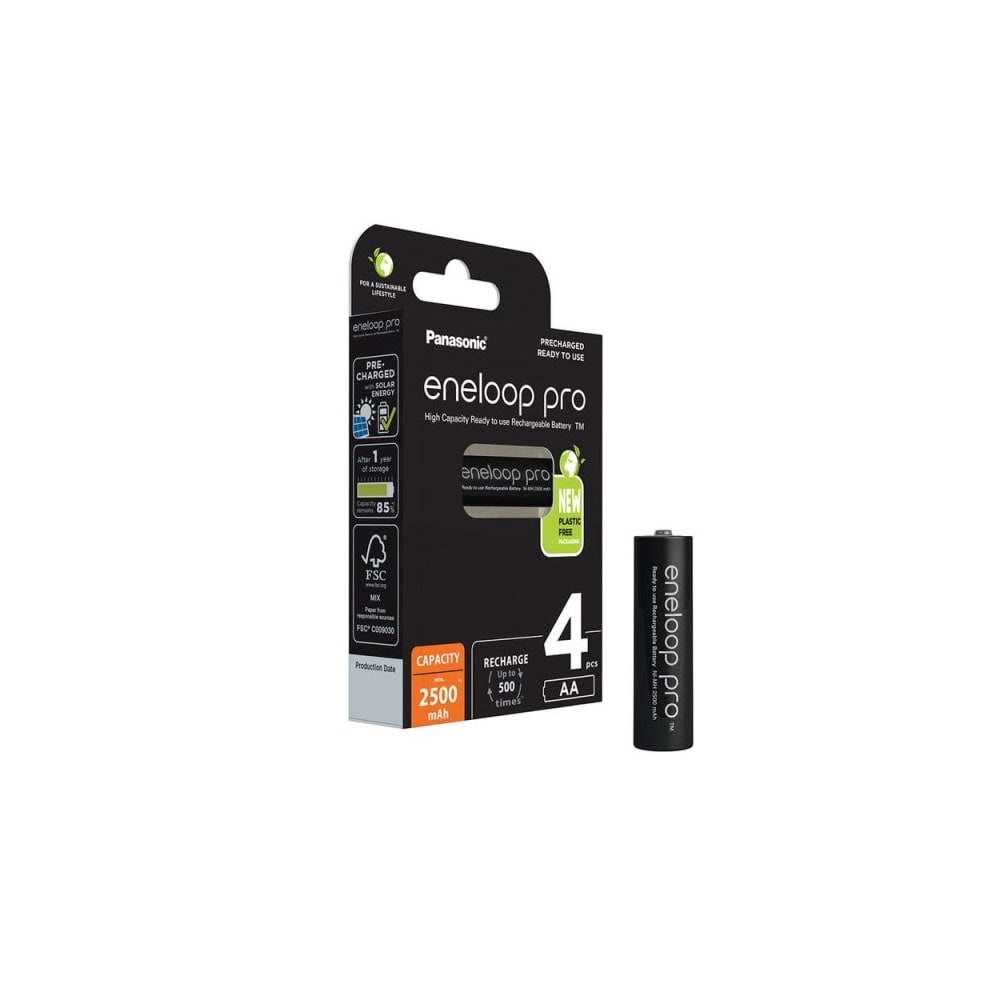 Panasonic Eneloop Pro AA-Batterier 2500mAh 4-pak