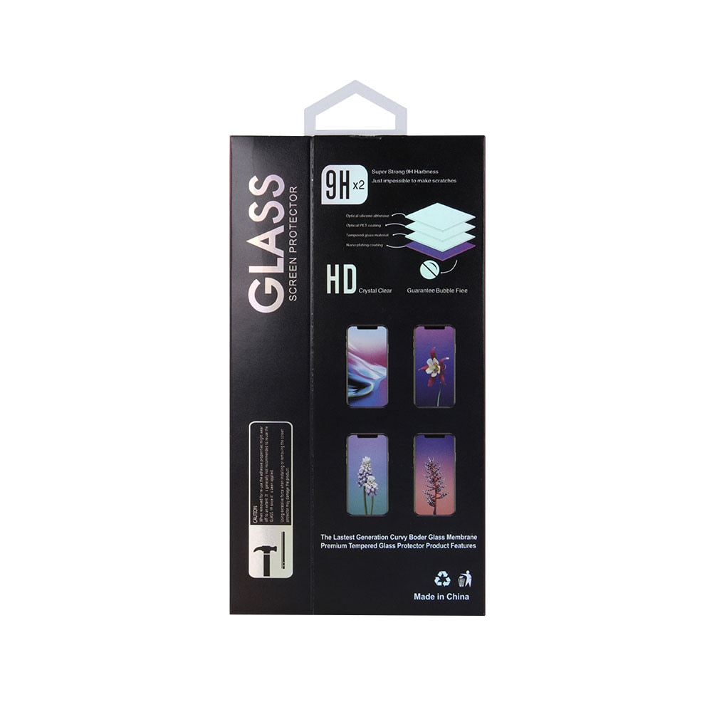 Tempered Screen Protector 6D til Oppo A78 / A58 / A58x - Sort ramme