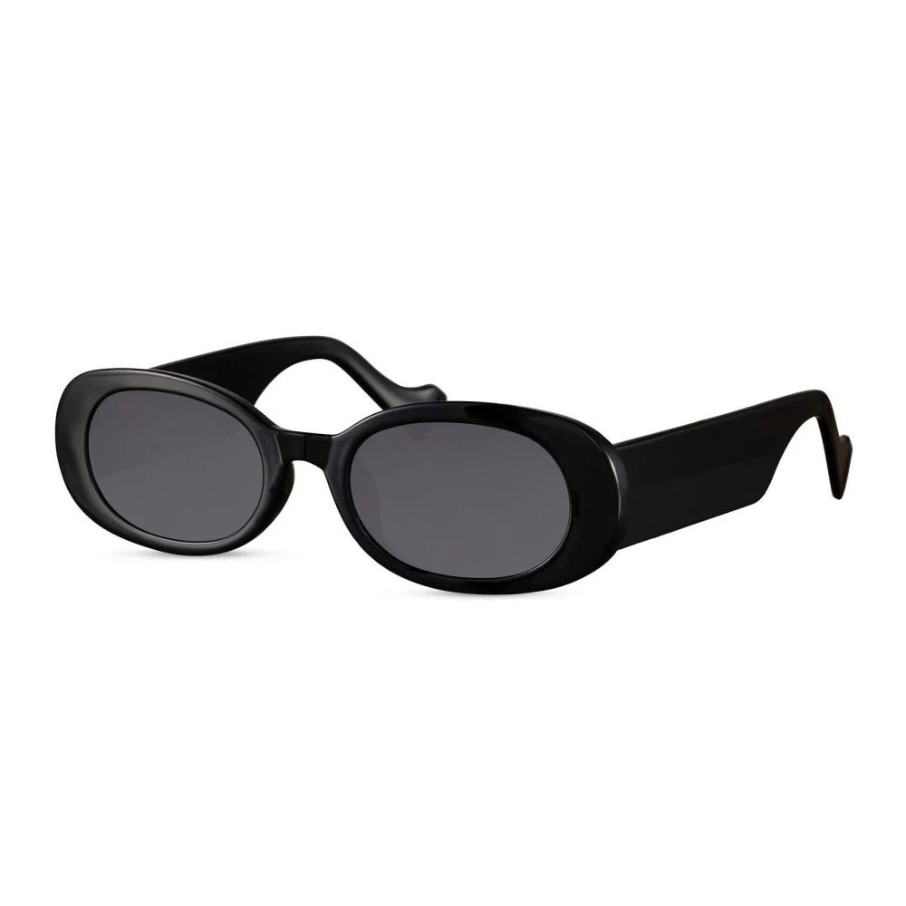 Sorte solbriller med sort linse