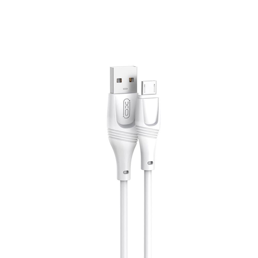 XO USB Kabel USB - microUSB 1m 2.4A - Hvid