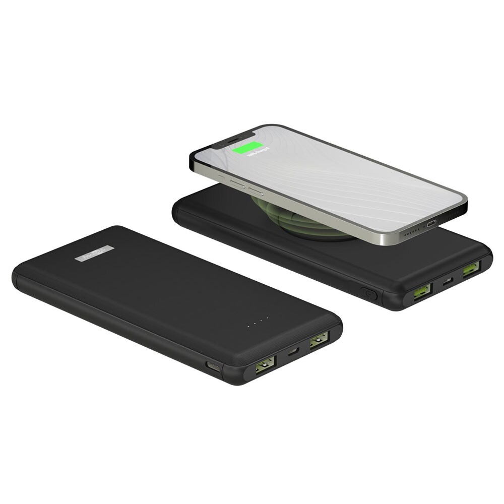 Goobay Powerbank med trådløs opladning USB-C, PD, QC3.0 10000mAh