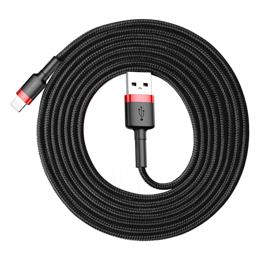Baseus Cafule USB til Lightning-kabel 1 m - Flettet Sort