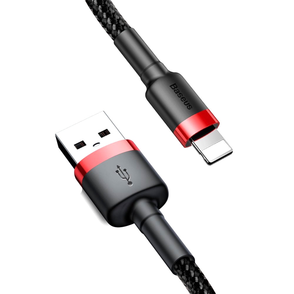 Baseus Cafule USB til Lightning-kabel 3 m - Flettet Sort