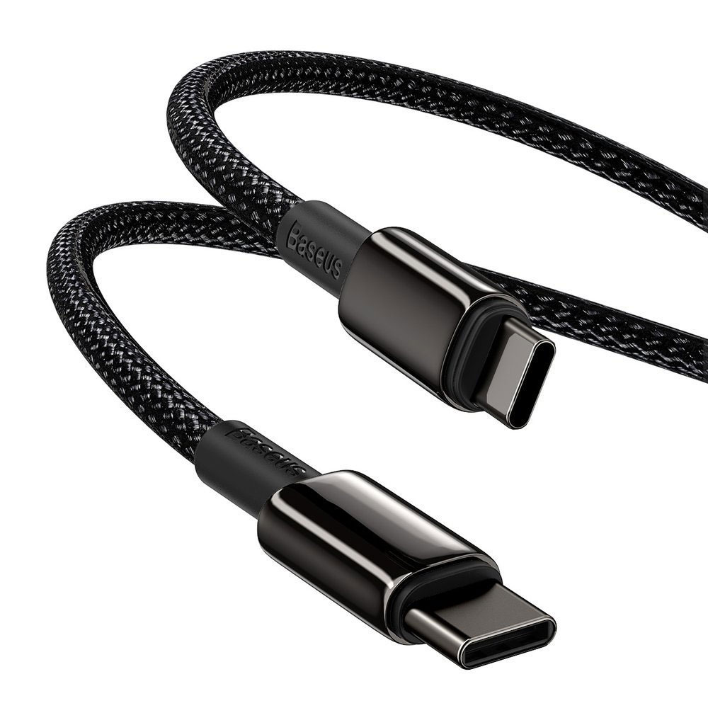 Baseus 100 W USB-C til USB-C-kabel 1m - Flettet Sort