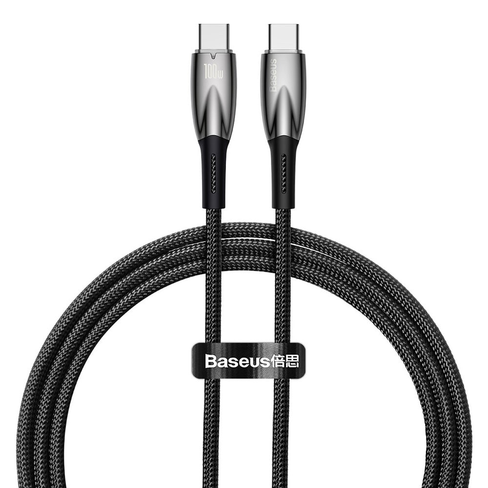 Baseus Glimmer Series 100 W USB-C-kabel 1 m - Sort