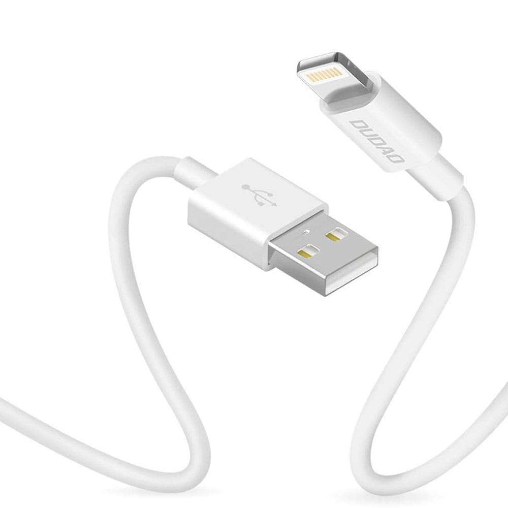Dudao USB kabel USB til Lightning 3A 1m - Hvid