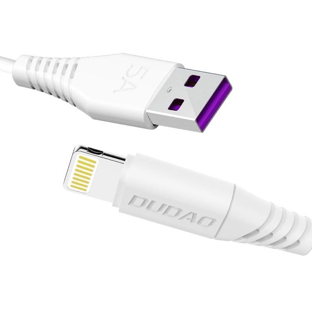 Dudao USB kabel USB til Lightning 5A 1m - Hvid